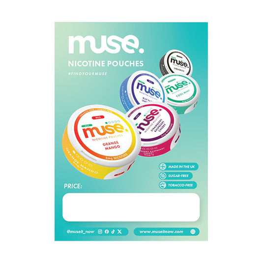 FREE Muse Nic Pouches Promotional A5 Poster 