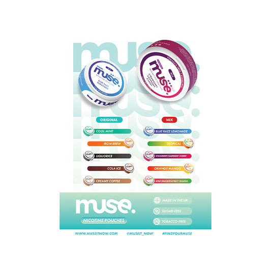 FREE Muse Nic Pouches Promotional A3 Poster